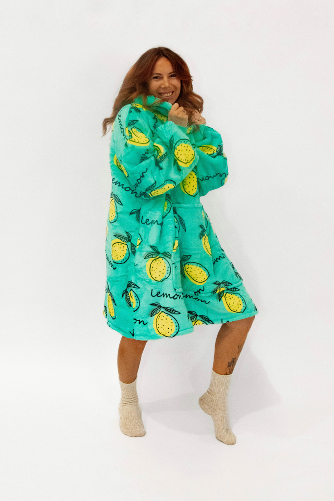 Lemon Delicious | Lemon-themed Blanket Hoodie